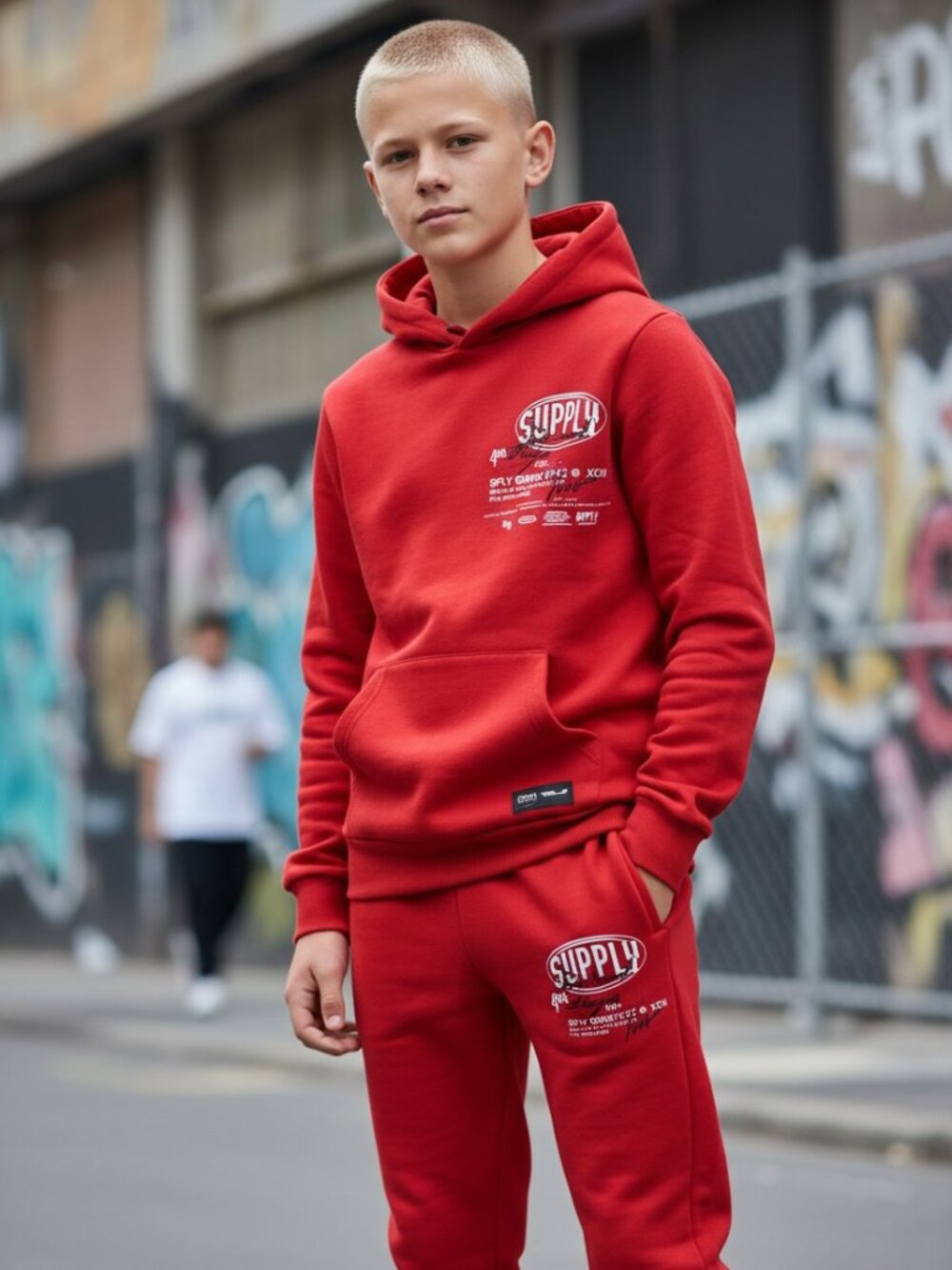 Supply & Demand NYC SPLY DMND Youth Hoodie + Jogger Set 🔴